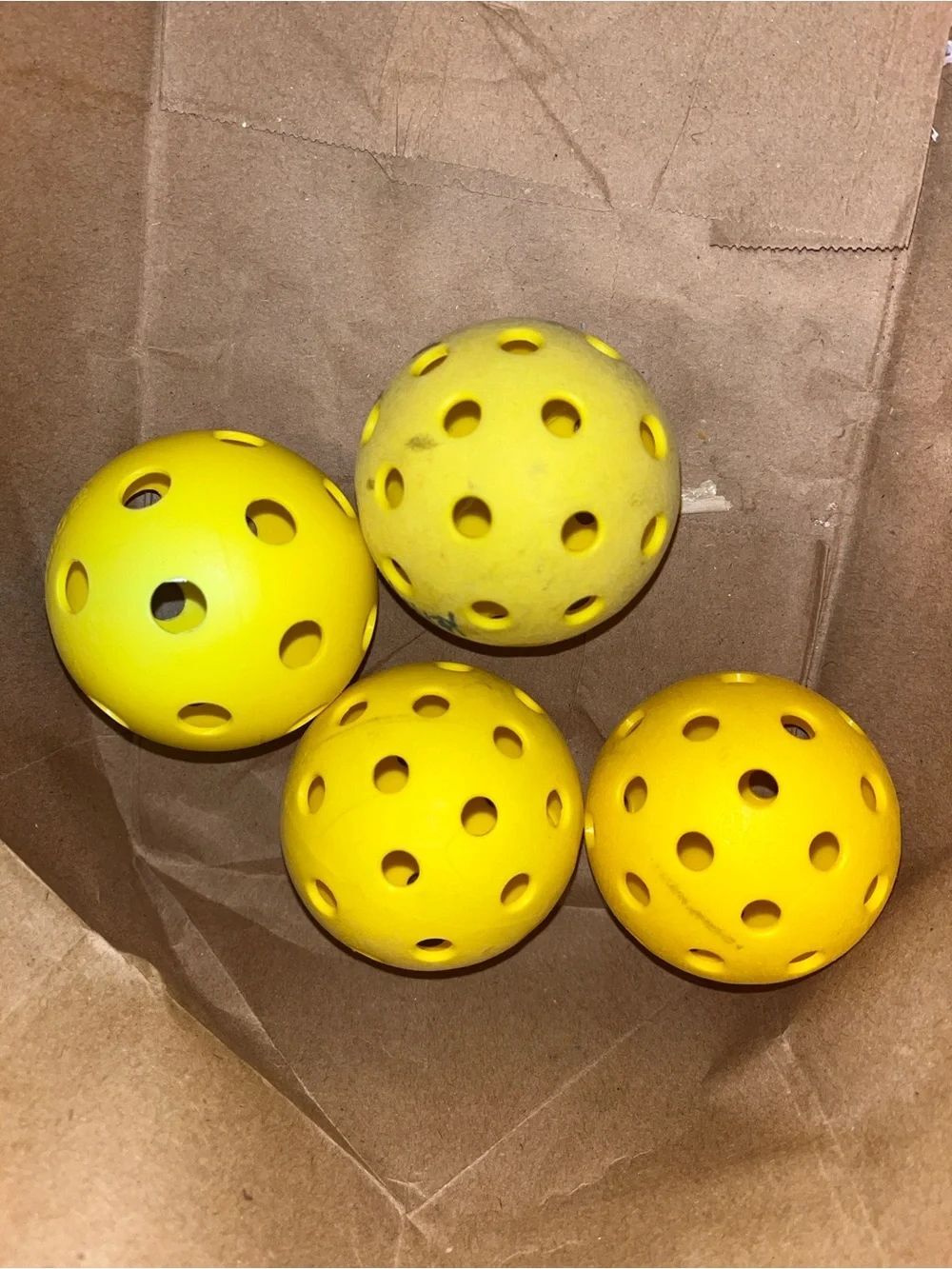 Lot of 4 Indoor Pickleballs (1 new)